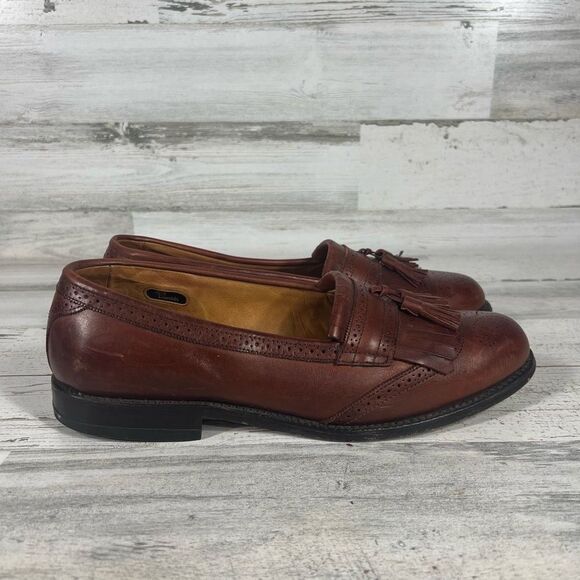 Allen Edmonds Men's Maxfield Tassel Leather Loafer Slip On‎ Shoes Brown Size 11 - Picture 1 of 8